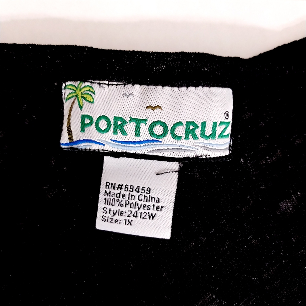 🔵BOGO FREE🔵 PortoCruz Swim Coverup Black Dress Sz 1X - Picture 6 of 6